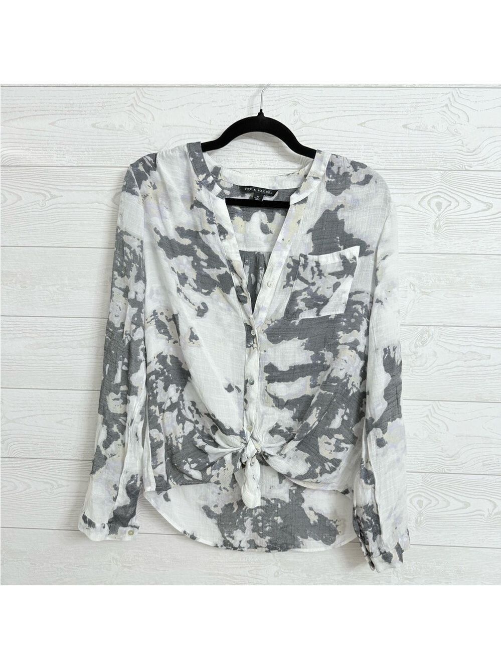 Zack & Rachael Women’s Tie Dye Rayon Tie Top. Size M